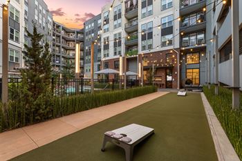 Regulation cornhole court